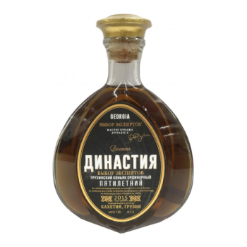 Коньяк ВЕЛИКАЯ ДИНАСТИЯ Выбор Экспертов Грузинский ординарный 5 лет 40%, 0.5л, Грузия