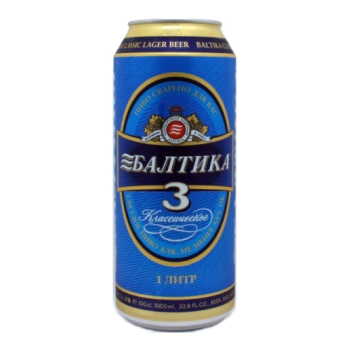 Пиво Балтика №3 Классическое, в банке, 0.9 л