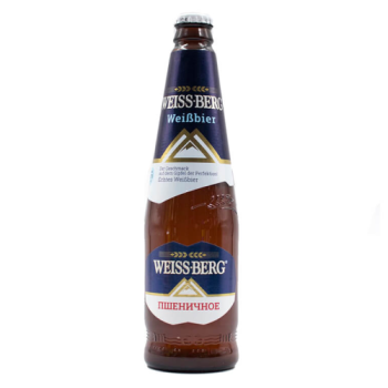 Пиво Вайс Берг пшеничное нефильтр. неосветленное паст. 0,44 л. ст/б