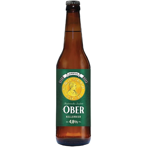 Пиво "Обер Канцлеръ" светлое непастеризованное фильтрованное 0,45 л/6  СТЕКЛО 4,8%  Россия