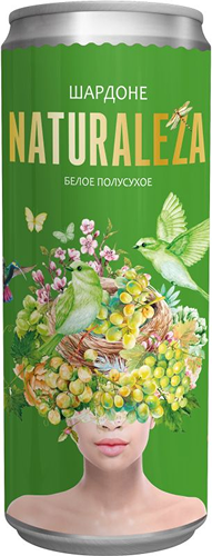 Вино сортовое полусухое белое «НАТУРАЛЕСА» Шардоне 0,33 л Россия