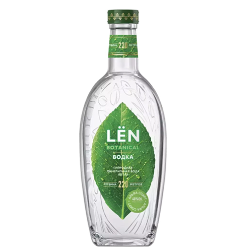 Водка "ЛЁН НА МИНЕРАЛЬНОЙ ВОДЕ АЛТАЯ" 0,7 л Россия