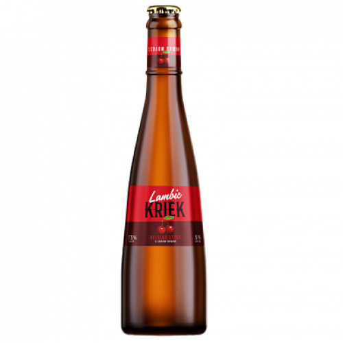 Пивной напиток пастеризованный нефильтрованный осветленный с соком вишни "ЛАМБИК КРИК" 0,45 л ст/б 5%  Россия