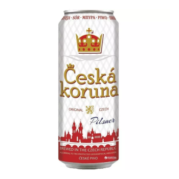 Пиво светлое паст.фильтр.Чешска Коруна Пилснер ж/б 0,5 л.