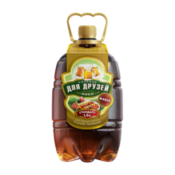 Пиво Бочонок для друзей Живое светлое 4.5% 1.5л