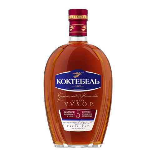 Коньяк Российский Коктебель пятилетний 40% 0.5л