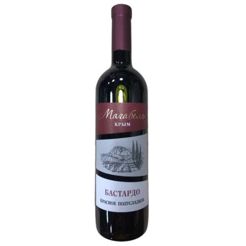 Вино полусладкое красное "Бастардо" "Магабель" 0,75 л Россия