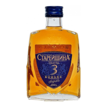 Коньяк "Старейшина" Трэвел трехлетний, фляга, 100 мл