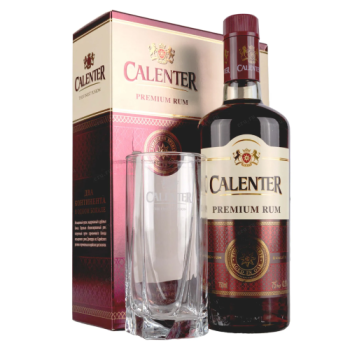 Ром выдержанный « КАЛЕНТЕР» ПРЕМИУМ п/у + бокал 0,75 л Индия