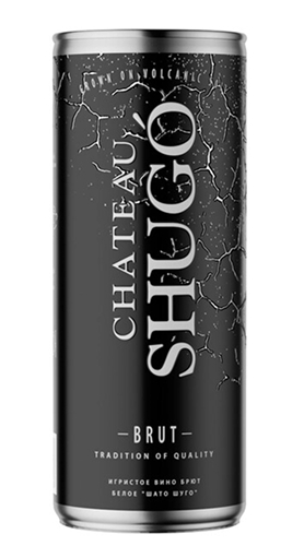 Игристое вино брют белое "Шато Шуго" 0,25 л ж/б  Россия