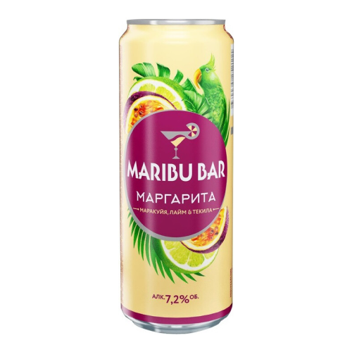 Коктейли "Maribu Bar" Margarita Passion Fruit, Lime & Tequila, in can, 0.45 л
