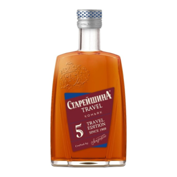 Коньяк "Старейшина" Трэвел 5-летний, фляга, 100 мл