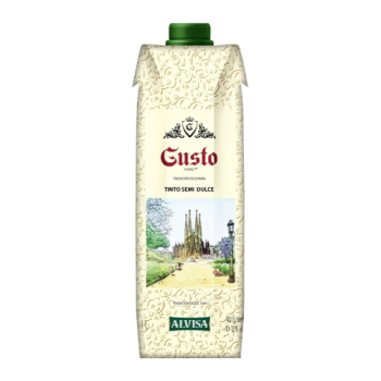 Вино Gusto красное полусладкое 1 л