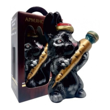 Коньяк "Кролик 2023" 7-летний, в подарочной коробке, 0.33 л