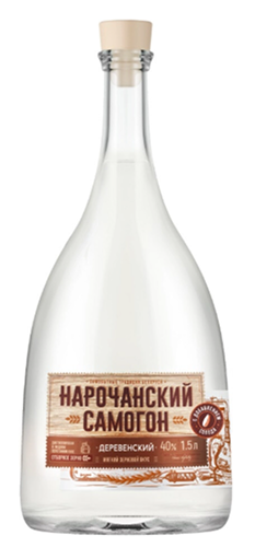Напиток спиртной из зернового сырья купажированный «Нарочанский Самогон. Деревенский» 1,5 л Беларусь