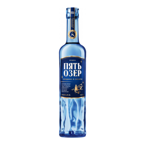 Водка "Пять Озер", 0.5 л