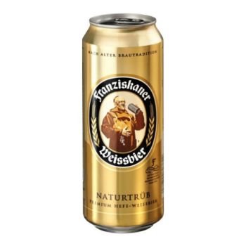 Пиво "Franziskaner" Hefe-Weisse, in can, 0.45 л