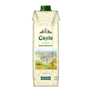 Вино Gusto белое полусладкое 1 л