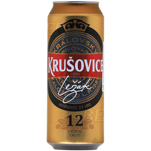 Пиво "Krusovice" Lezak 12, in can, 0.5 л