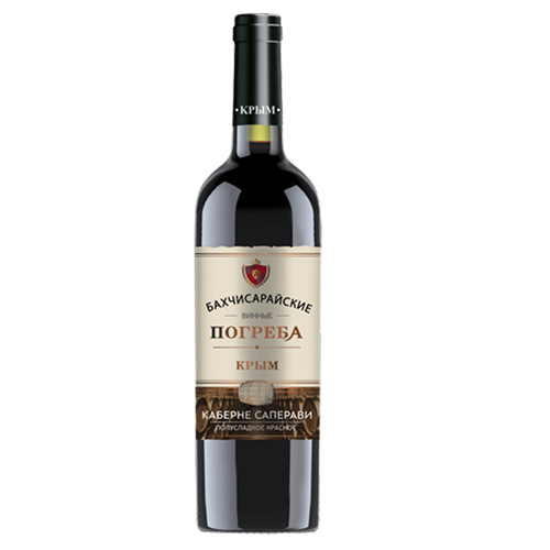 Каберне-Саперави Бахчисарайские Винные Погреба Вино ординарное сухое красное 0,75л/6 Россия