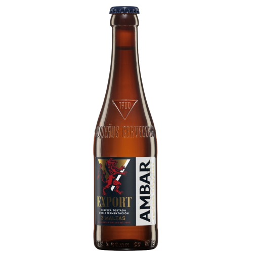 Пиво светлое пастеризованное фильтрованное Амбар Экспорт  0,33 л ст/б 7%  Испания