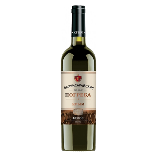 Бахчисарайские Винные Погреба Вино ординарное сухое белое 0,75л/6 Россия