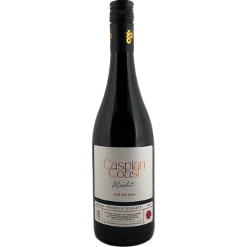 Мерло. Каспиан Кост Вино сортовое ординарное сухое красное 0,75л/6 Азербайджан