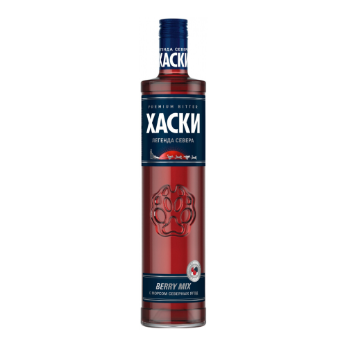 Ликер "Хаски" Ягодный микс, настойка горькая, 0.5 л