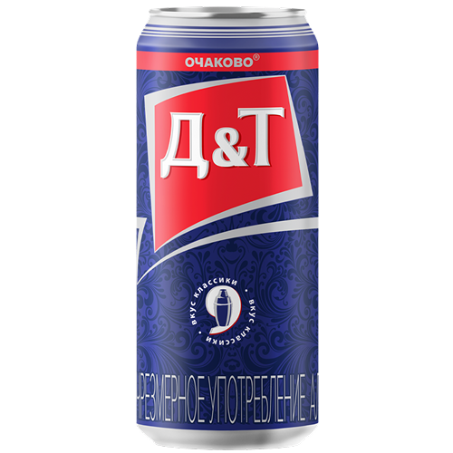 Пивной напиток "ОЧАКОВО Д иТ" нефильтрованный осветленный пастеризованный 0,45 л/12 БАНКА 7% Россия