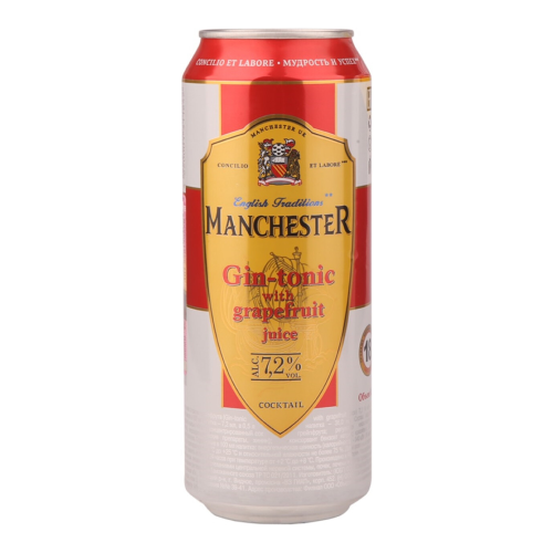 Коктейли "Manchester" Gin-tonic with Grapefruit juice, in can, 0.45 л