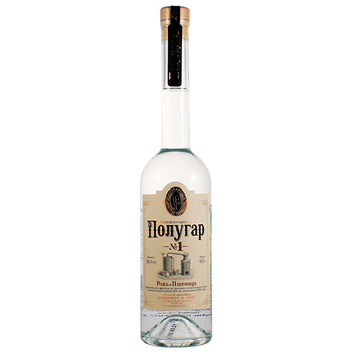 Водка "Polugar" №1, Rye & Wheat, 0,5л  Беларусь