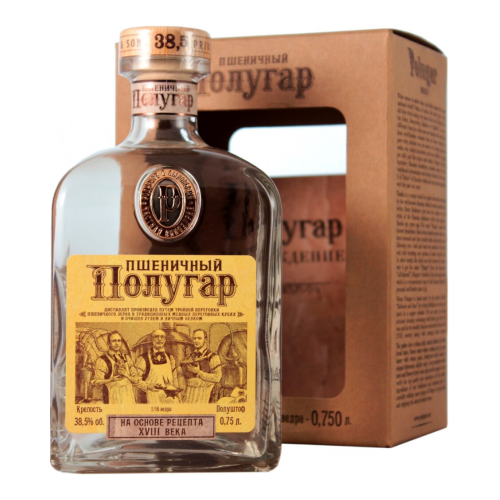 Водка "Polugar" Wheat, gift box, 0.75 л