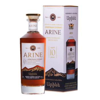 Коньяк Арине Арюц 10 лет 0.5л в подарочной упаковке