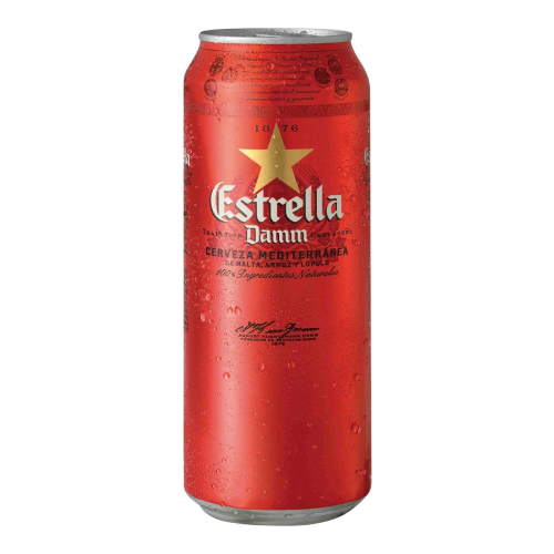 Пиво "Estrella Damm", in can, 0.5 л