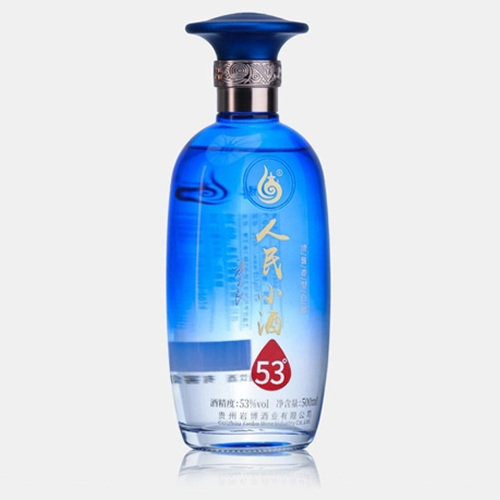 Напиток спиртной из зернового сырья - Напиток спиртной зерновой дистиллированный купажированный (Байцзю) Жэньминь Сяоцзю 0,5 л Китай