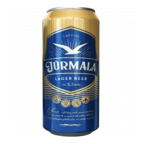 Пиво "Юрмала Лагер Бир" свет. фильтр. 0,5л. 5,2% ж/б