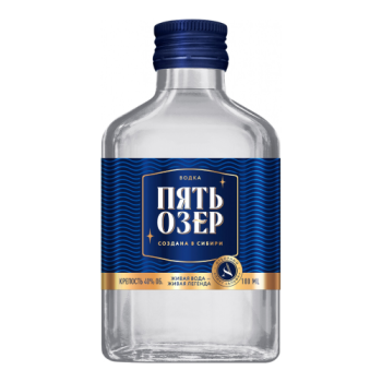 Водка "Пять Озер", 100 мл