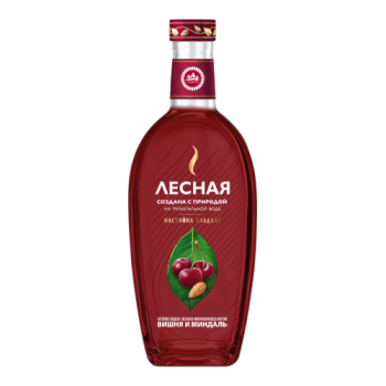 Настойка сладкая "Лесная" На минеральной воде Карелии Вишня и миндаль  0,5л