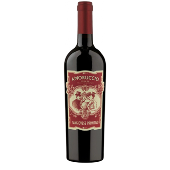 Вино ординарное сухое красное «Санджовезе Примитиво» коллекция «Аморуччо» 0,75 л Италия