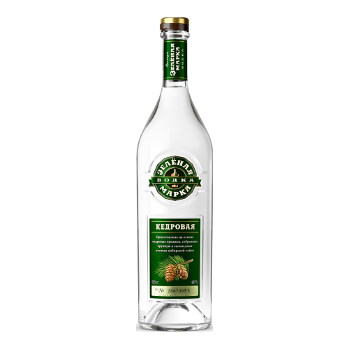 Водка "Зелёная Марка" Кедровая, 0.5 л