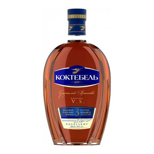 Коньяк "Коктебель" 3 Звезды, 0.5 л