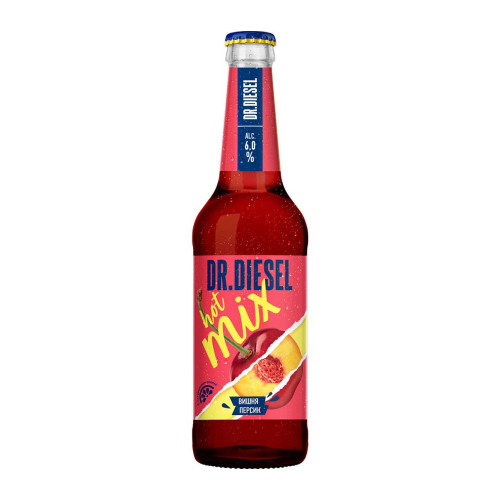 Пивной напиток «Доктор Дизель Вишня и Персик»