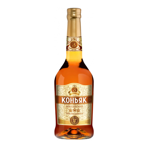 Коньяк Татспиртпром, Российский "Три звездочки", 0.5 л