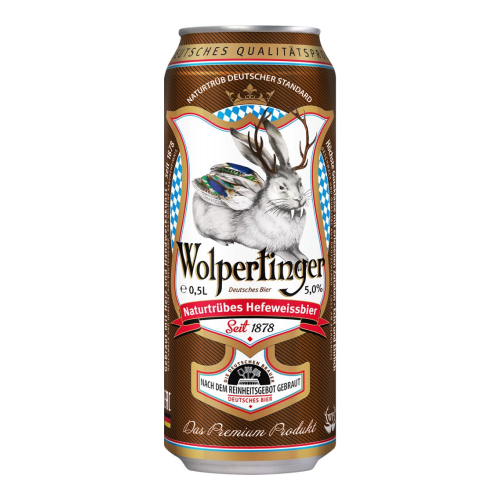 Пиво "Wolpertinger" Naturtrubes Hefeweissbier, in can, 0.5 л