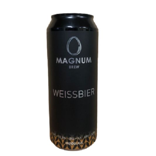 Пиво МАГНУМ Пшеничное-1 светлое непастер нефильтрованное неосветленное 0,45л/12 БАНКА  5,2% Россия