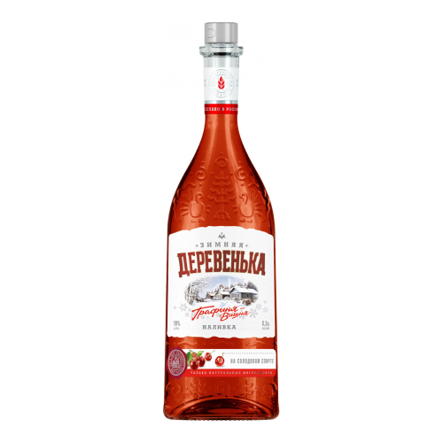 Ликер "Зимняя деревенька" Графиня Вишня, наливка, 0.5 л