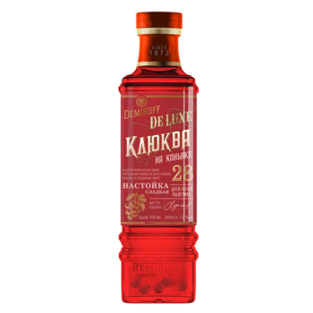 Ликер "Demiroff" De Luxe Klyukva na Konyake, 0.5 л