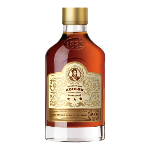 Коньяк ККЗ, "Три звездочки", 100 мл