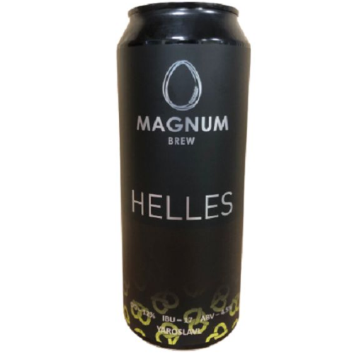 Пиво Magnum Brew Helles светлое нефильтрованное 4.5% 0.5л