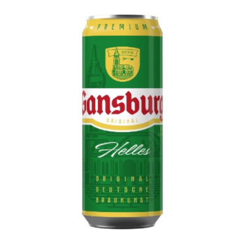 Пиво Гансбург Ориджинал светлое пастер 4.6% 0.45л ж/б РОССИЯ